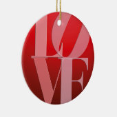 Liefde Romance Rode Roze Keramisch Ornament (Rechts)