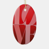 Liefde Romance Rode Roze Keramisch Ornament (Rechts)