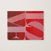 Liefde Romance Rode Roze Legpuzzel (Horizontaal)