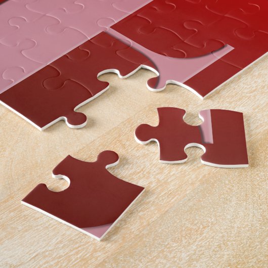 Liefde Romance Rode Roze Legpuzzel (Zijkant)