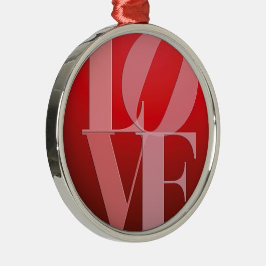 Liefde Romance Rode Roze Metalen Ornament (Rechts)