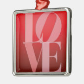 Liefde Romance Rode Roze Metalen Ornament (Links)