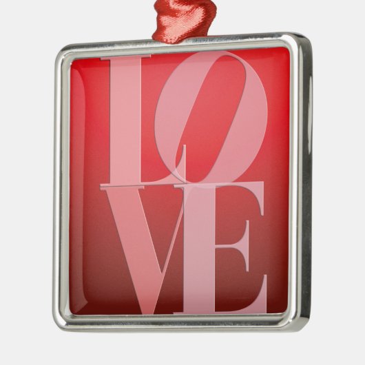 Liefde Romance Rode Roze Metalen Ornament (Links)