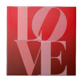 Liefde Romance Rode Roze Tegeltje (Voorkant)