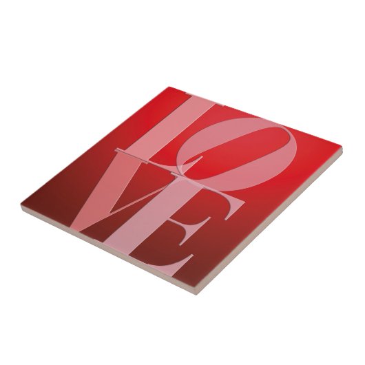 Liefde Romance Rode Roze Tegeltje (Zijkant)