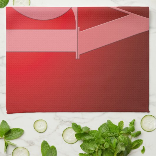 Liefde Romance Rode Roze Theedoek (Gevouwen)