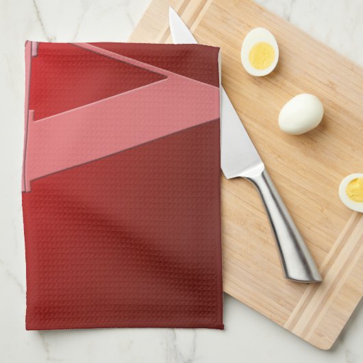 Liefde Romance Rode Roze Theedoek (Quarter Fold)