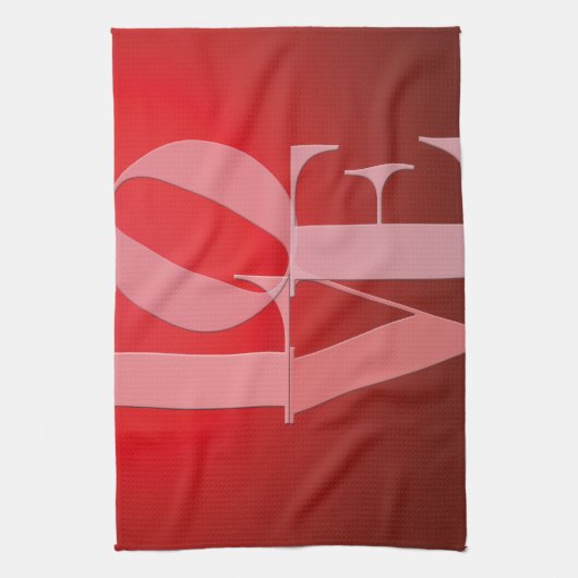 Liefde Romance Rode Roze Theedoek (Verticaal)