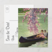 liefde, Romance, romantisch, sparen de Datum Aankondigingskaart (Voorkant / Achterkant)