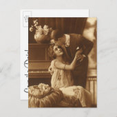 liefde, Romance, romantisch, sparen de Datum Aankondigingskaart (Voorkant / Achterkant)