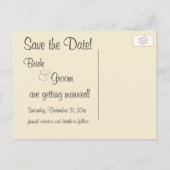 liefde, Romance, romantisch, sparen de Datum Aankondigingskaart (Achterkant)