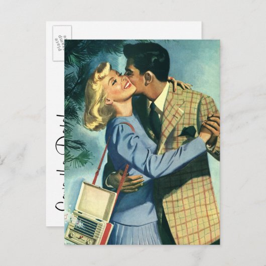  liefde, Romance, romantisch, sparen de Datum Aankondigingskaart (Voorkant / Achterkant)