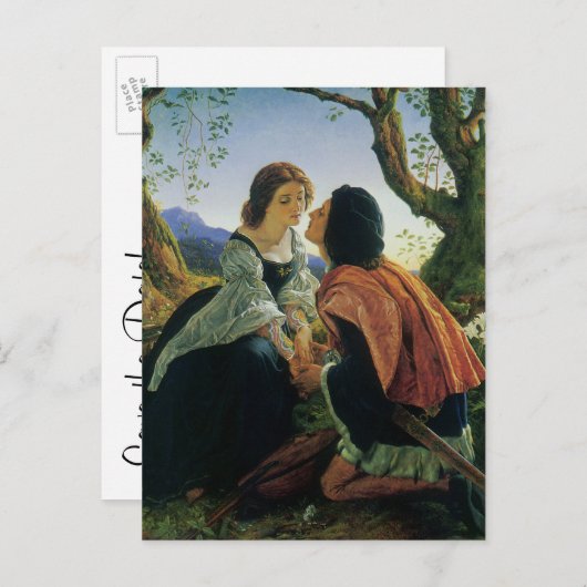  liefde, Romance, romantisch, sparen de Datum Aankondigingskaart (Voorkant / Achterkant)