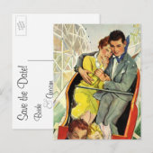 liefde, Romance, romantisch, sparen de Datum Aankondigingskaart (Voorkant / Achterkant)