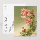  liefde, Romance, romantisch, sparen de Datum Aankondigingskaart (Voorkant / Achterkant)