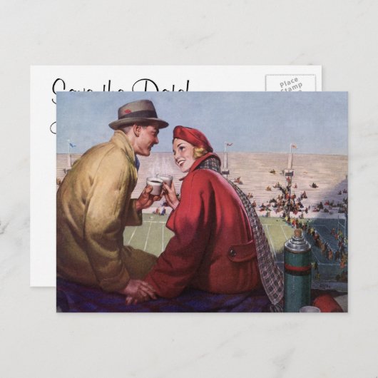  liefde, Romance, romantisch, sparen de Datum Aankondigingskaart (Voorkant / Achterkant)