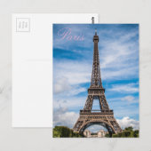 Liefde & Romance Stad van Paris Eiffeltoren Frankr Briefkaart (Voorkant / Achterkant)