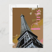 Liefde & Romance Stad van Paris Eiffeltoren Frankr Briefkaart (Voorkant / Achterkant)