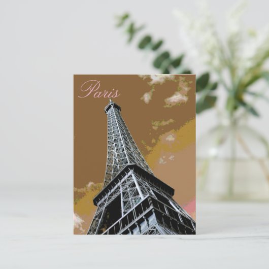 Liefde & Romance Stad van Paris Eiffeltoren Frankr Briefkaart (Staand voorkant)