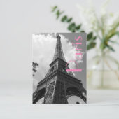 Liefde & Romance Stad van Paris Eiffeltoren Frankr Briefkaart (Staand voorkant)