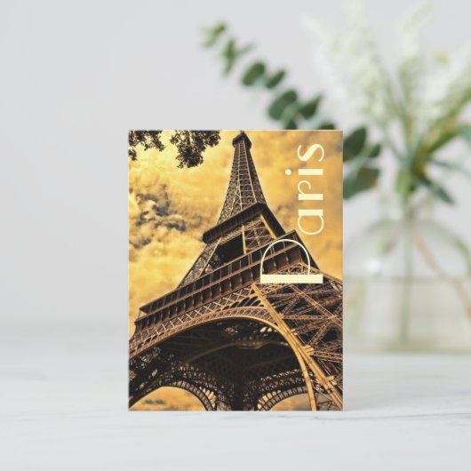 Liefde & Romance Stad van Paris Eiffeltoren Frankr Briefkaart (Staand voorkant)