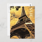 Liefde & Romance Stad van Paris Eiffeltoren Frankr Briefkaart (Voorkant / Achterkant)