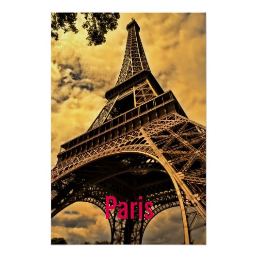 Liefde & Romance Stad van Paris Eiffeltoren Frankr Perfect Poster (Voorkant)