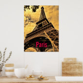Liefde & Romance Stad van Paris Eiffeltoren Frankr Poster (Keuken)