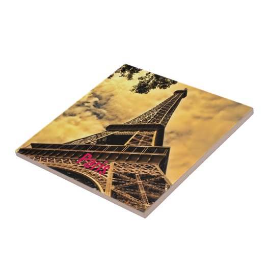 Liefde & Romance Stad van Paris Eiffeltoren Frankr Tegeltje (Zijkant)