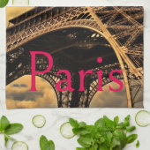 Liefde & Romance Stad van Paris Eiffeltoren Frankr Theedoek (Gevouwen)