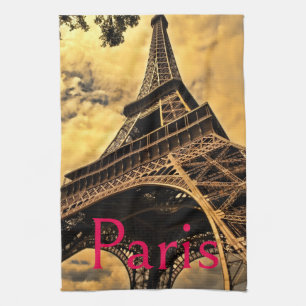 Liefde & Romance Stad van Paris Eiffeltoren Frankr Theedoek