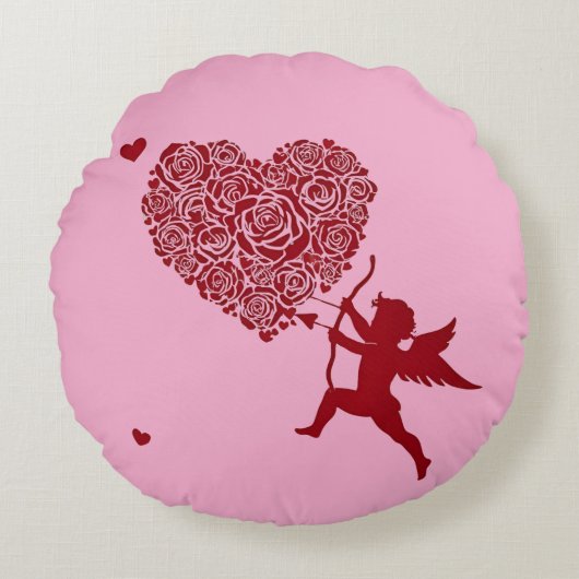 Liefde & Romance - Valentijn's Day Special Rond Kussen (Voorkant)