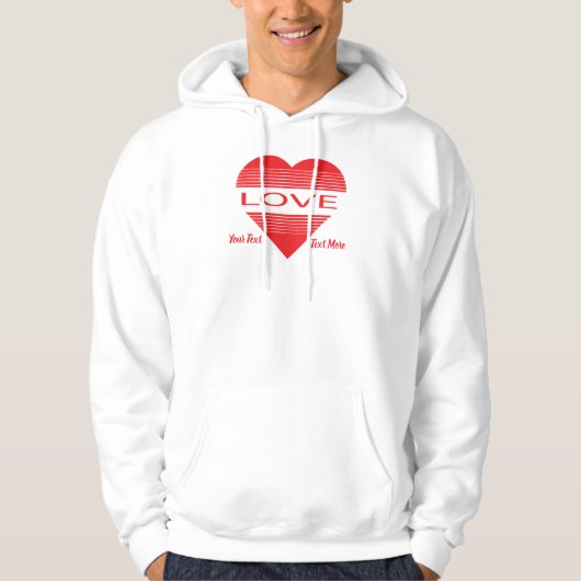 Liefde & Romantiek Conceptontwerp met Hart Element Hoodie (Voorkant)