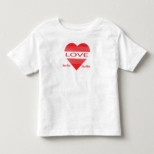 Liefde & Romantiek Conceptontwerp met Hart Element Kinder Shirts (Voorkant)