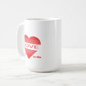 Liefde & Romantiek Conceptontwerp met Hart Element Koffiemok (Voorkant links)