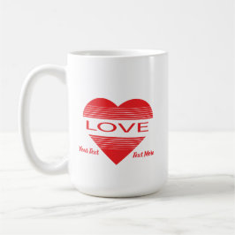 Liefde & Romantiek Conceptontwerp met Hart Element Koffiemok