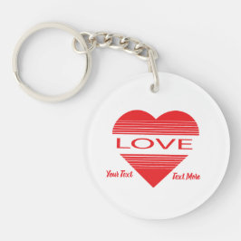 Liefde & Romantiek Conceptontwerp met Hart Element Sleutelhanger