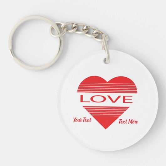 Liefde & Romantiek Conceptontwerp met Hart Element Sleutelhanger (Voorkant)