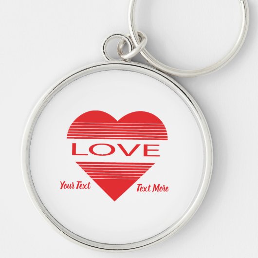 Liefde & Romantiek Conceptontwerp met Hart Element Sleutelhanger (Voorkant)