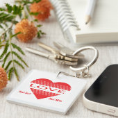 Liefde & Romantiek Conceptontwerp met Hart Element Sleutelhanger (Voorkant Rechts)