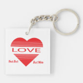 Liefde & Romantiek Conceptontwerp met Hart Element Sleutelhanger (Achterkant)