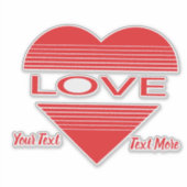 Liefde & Romantiek Conceptontwerp met Hart Element Sticker (Voorkant)