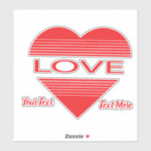 Liefde & Romantiek Conceptontwerp met Hart Element Sticker (Vel)