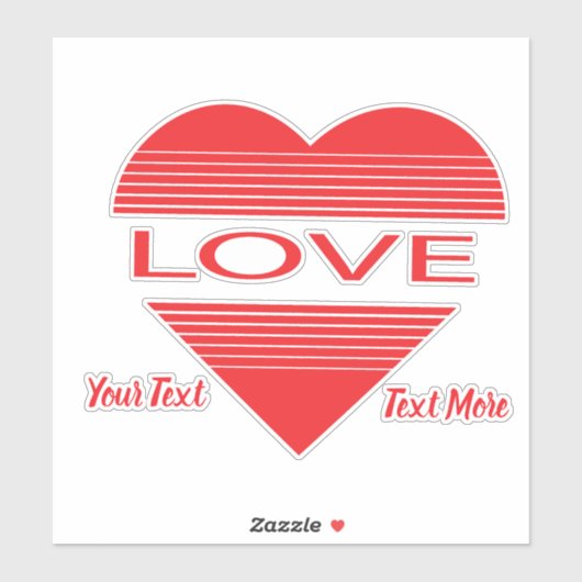 Liefde & Romantiek Conceptontwerp met Hart Element Sticker (Vel)