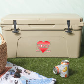 Liefde & Romantiek Conceptontwerp met Hart Element Sticker (Koeler)