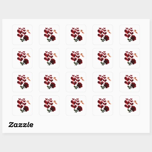 Liefde & Romantiek – Valuentsdag Special Vierkante Sticker (Vel)