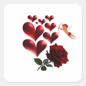 Liefde & Romantiek – Valuentsdag Special Vierkante Sticker (Voorkant)