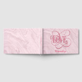 Liefde Romantisch Roze Marmeren Werveltje Elegant Gastenboek (Volledig)