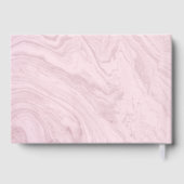 Liefde Romantisch Roze Marmeren Werveltje Elegant Gastenboek (Achterkant)