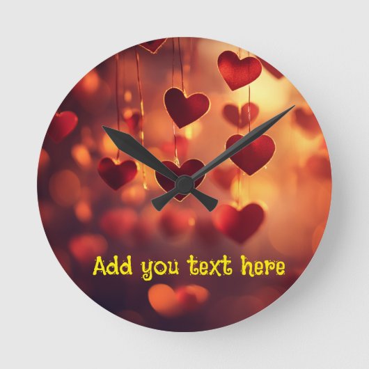 "Liefde Rond de Klok" – Aanpasbare Wandklok (Voorkant)